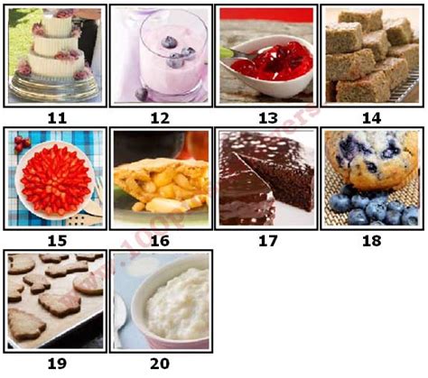 100 pics desserts level 11 20 answers 100 pics answers
