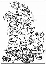 Grinch Coloring Christmas Pages Kids Printable Stole Who Sheets Print Decorations Colouring Color Adult Printables Tree Xmas Town Beautiful Holiday sketch template