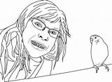 Coloring Parakeet Pages Clarabelle sketch template