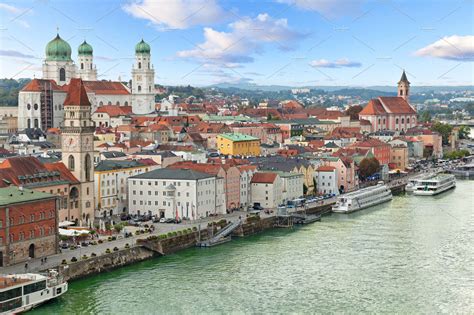 aerial view  passau germany architecture stock  creative