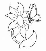 Coloring Pages Butterfly Flower Butterflies Choose Board sketch template