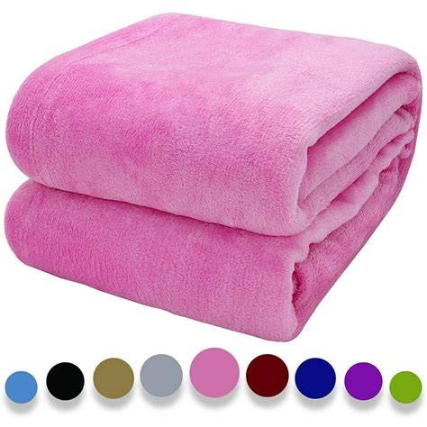howarmer exquisite fuzzy blanket pink throw blankets  season light