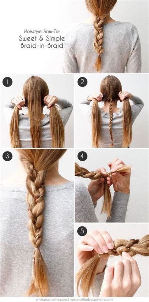 sweet  simple braid  braid hair tutorial pictures