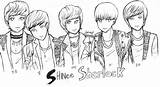 Coloring Kpop Bts Pages Chibi Exo Fan Shinee Sketch Template Sherlock sketch template