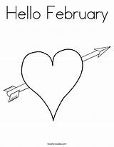 Coloring February Hello Twisty sketch template