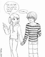 Holding Hands Drawing Boy Girl Cute Anime Sketches Sketch Couples Couple Easy Drawings Boys Objects People Cartoon Deviantart Step Getdrawings sketch template