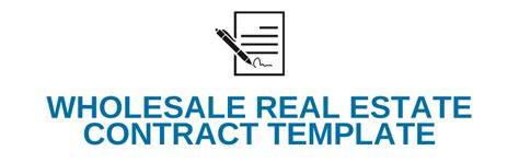 wholesale real estate contract  template downloads