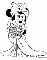 Minnie Mouse Coloring Mickey Pages Bride Wedding Disney Sheets Valentine Princess Printable Kids Minni Print Color Adult Daisy Bridal Getcolorings sketch template