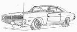 Charger Furious 1968 Autos Furioso Template sketch template