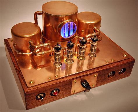 copper steampunk   tube amp kit diy audio projects steampunk vacuum tube