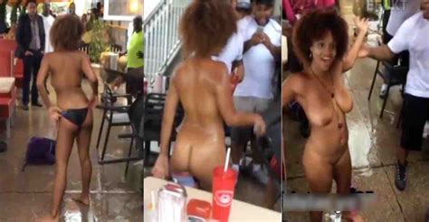 girl gets naked at fast restaurant and is banned from arby