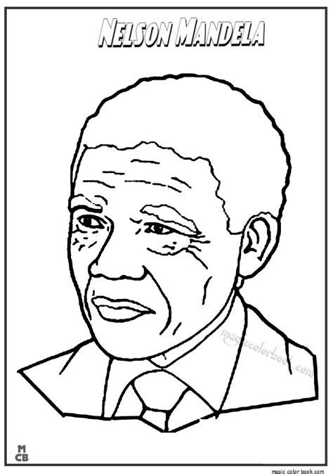 famous people coloring pages nelson mandela black history month