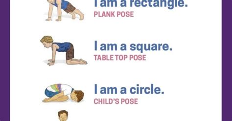 shapes yoga   teach shapes  movement printable poster