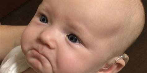 Newborn With Hearing Loss Tears Up Hearing Mom S Voice