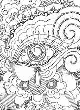 Coloring Pages Detailed Adult Printable Colouring Adults Sheets Eye Easy sketch template