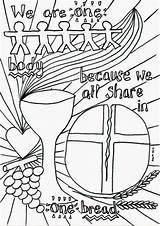 Communion Holy First Coloring Pages Children Kids Sheets Colouring Ministry Bread Sheet Creative Church Childrens Body Flame Catholic Saints Reflective sketch template