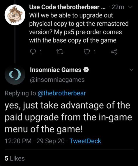 Insomniac Confirms In Game Upgrade Option Available For Spiderman