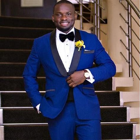 Royal Blue Fashion Tuxedos Dress Gentleman Wedding Suit Showal Collar