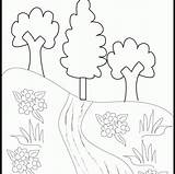 Scenery Coloring Pages Drawing Kids Printable Line Popular Getdrawings Library Clipart Coloringhome sketch template