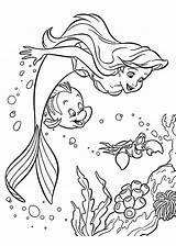 Coloring Pages Ariel Printable Disney High Quality Print Pdf sketch template