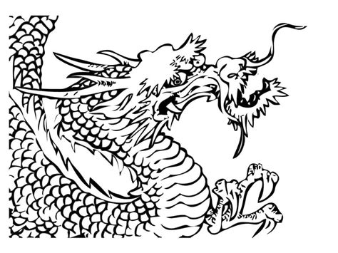 chinese dragon printable coloring page  print  color