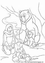 Bear Coloring Brother Pages Disney Kids Cave Fun Printable Fire Coloriage Bears Sheets sketch template