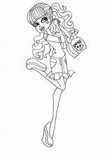 Coloring Draculaura Monster High Scaris Sheet Pages sketch template