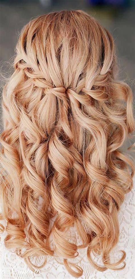 favorite wedding hairstyles  long hair braid  loose curls