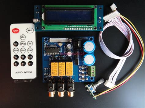 pga stero remote volume controller preamp preamplifier diy kit unsolder  amplifier