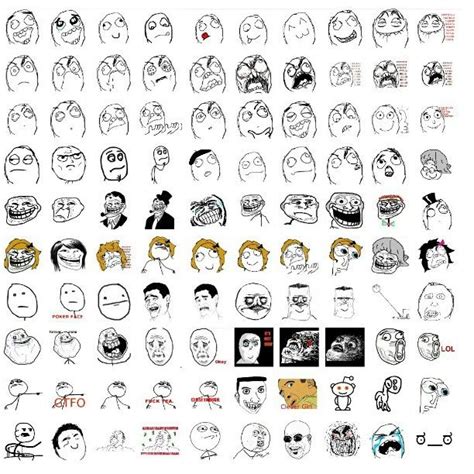 troll face rage comic meme faces