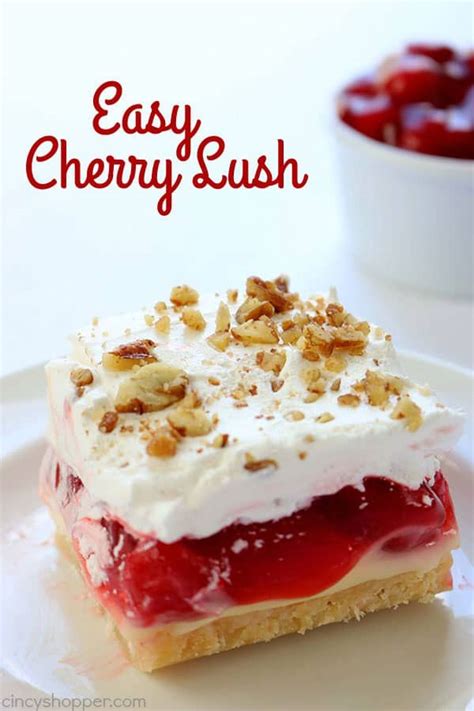 Easy Cherry Lush Cherrycheesecake Cherry Recipes Dessert Cherry