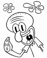 Squidward Tentacles sketch template