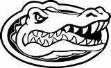Gator Florida Gators Logo Coloring Pages Football Head Clipart Decal Color Mascot Clip Drawing Silhouette Alligator Outline Uf Logos Ncaa sketch template