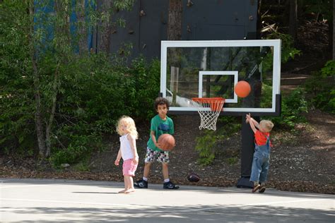 shot  kids playing basketball
