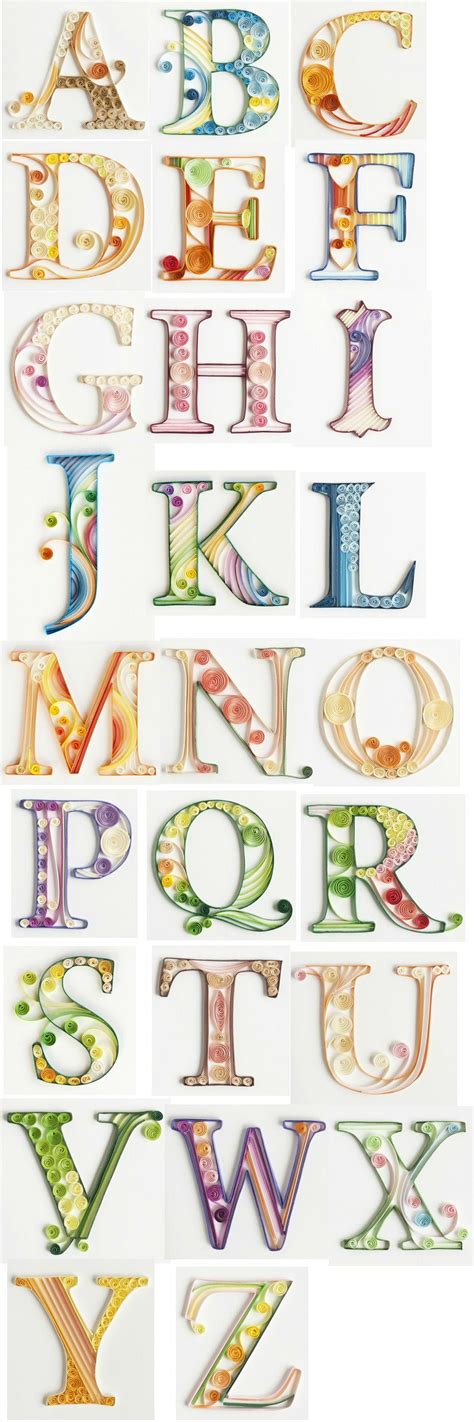 printable quilling letter patterns templates printable