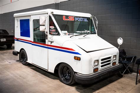 ls powered mail truck delivers loads  fun  big smoky burnouts