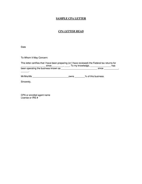 cpa letter printable blank