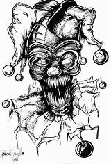 Clowns Zombie Jester Böse Imgbuddy Rahay sketch template