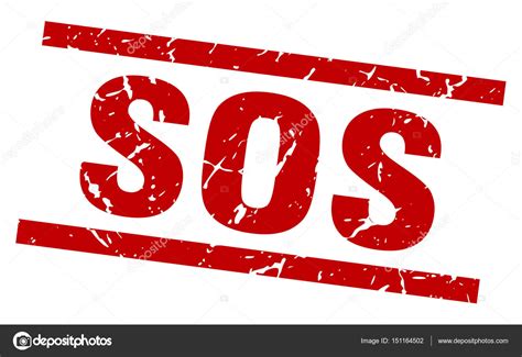 square grunge red sos stamp stock vector  caquirb