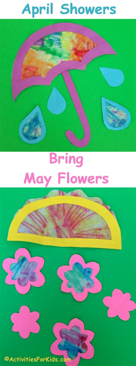 april showers bring  flowers craft  kids