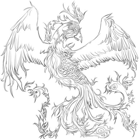 phoenix rising coloring pages coloring pages
