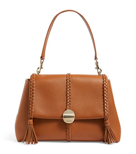 chloé medium leather penelope shoulder bag harrods qa