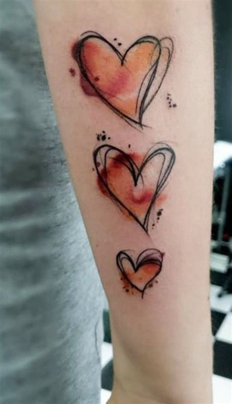 Watercolors 4 Hearts ♥️ Watercolor Heart Tattoos Tattoos Tattoos