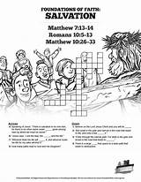 Sunday Kids School Crossword Puzzles Lessons Matthew Salvation Printable Bible Activities Activity Youth Word Children Romans Lesson Plan Teaching Puzzle sketch template