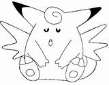 Clefable Printables sketch template