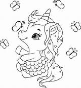 Einhorn Süße Grafiken Schmetterlingen Färbung Symbole sketch template