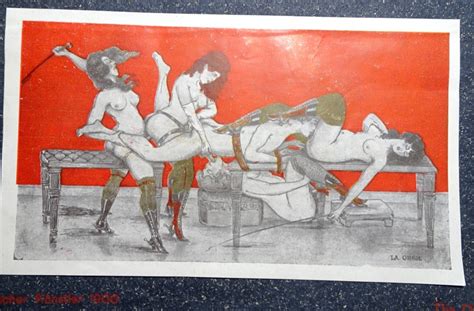 antique 1900 french erotic illustration pasted on blotting etsy