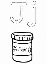 Coloring Jam Pages Kids Jar Jelly Choose Board sketch template