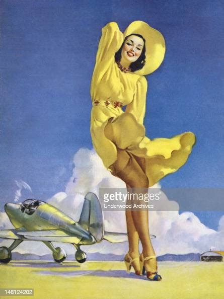 Tail Wind One Of Famed Pinup Artist Gil Elvgren S Paintings Mid
