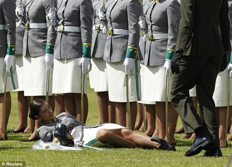 amazing stories around the world see photos female cadet collapses in